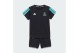 Adidas Mercedes DNA Βρεφικό - Παιδικό Σετ Κοντομάνικη Μπλούζα - Σορτς Μαύρο, Τυρκουάζ, Λευκό