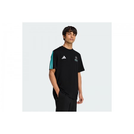 Adidas Performance Mercedes - AMG Petronas Formula 1 DNA Ανδρικό Κοντομάνικο T-Shirt Μαύρο, Τυρκουάζ, Λευκό