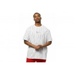 Karl Kani Small Signature Pinstripe T-Shirt Ανδρικό (KKMQ32041WHT WHITE-BLACK)