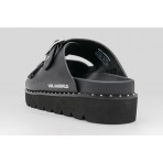 Karl Lagerfeld Kaia Double Buckle Γυναικεία Σανδάλια Μαύρα