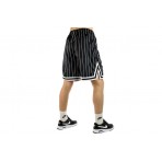Karl Kani Small Sign Pinstripe Mesh Βερμούδα Αθλητική Ανδρική (KM-PS011-001-02 BLACK-WHITE)