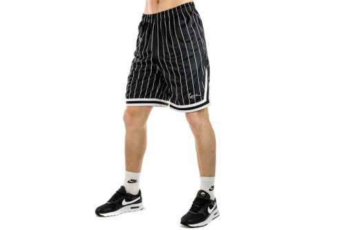 Karl Kani Small Signature Pinstripe Mesh Βερμούδα Αθλητική Ανδρική (KM-PS011-001-02 BLACK-WHITE)