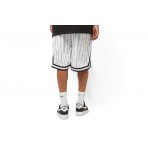 Karl Kani Small Sign Pinstripe Mesh Βερμούδα Αθλητική Ανδρική (KM-PS011-002-02 WHITE-BLACK)