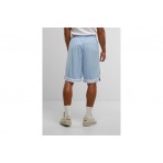 Karl Kani Small Signature Pinstripe Mesh Αθλητική Βερμούδα Γαλάζια