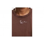 Karl Kani Small Signature Essential Ανδρικό Κοντομάνικο T-Shirt Καφέ