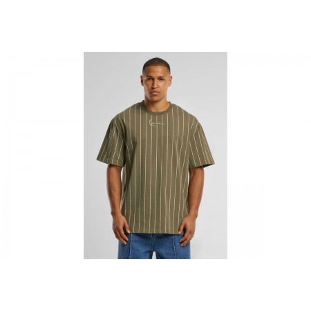 Karl Kani Small Signature Essential Pinstripe Ανδρικό Κοντομάνικο T-Shirt