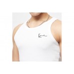 Karl Kani Chest Signature Essential Waffle Αμάνικη Μπλούζα Λευκή