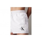 Calvin Klein Monogram Κοντού Μήκους Μαγιό Σορτς Λευκό