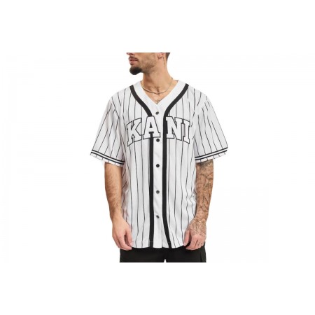 Karl Kani Serif Pinstripe Baseball Shirt Πουκάμισο Κοντομάνικο Ανδρικό 