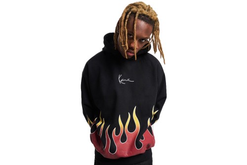 Karl Kani Small Signature Flame Os  Hoodie Ανδρικό (KM233-005-2 BLACK)