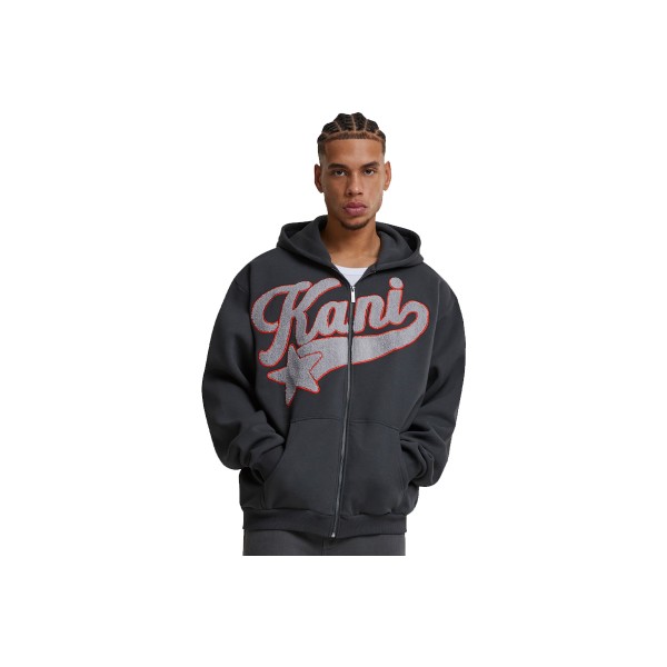 Karl Kani Star Logo Os Full Zip Ζακέτα Βαμβακερή Ανδρική (KM243-018-1 ANTHRACITE)