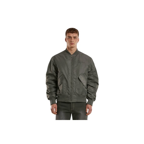 Karl Kani Small Signature Distressed Μπουφάν Bomber Ανδρικό (KM243-042-2 BLACK)