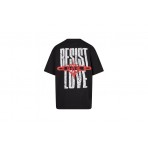 Karl Kani Woven Signature Resist Love Κοντομάνικο T-Shirt Μαύρο