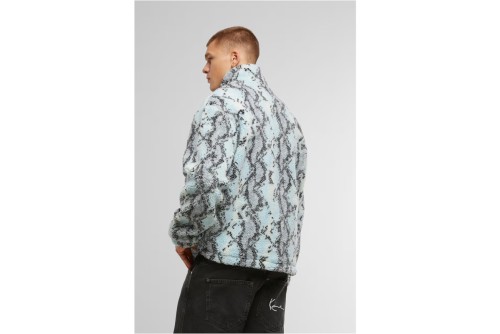 Karl Kani Metal Signature Snake Μπλούζα Sherpa Με Φερμουάρ Ανδρική (KM253-038-1)