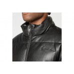 Karl Kani Metal Dignature PU Leather Ανδρικό Μπουφάν Puffer Μαύρο