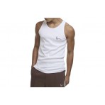 Karl Kani Signature Rib Ανδρική Αμάνικη Μπλούζα Λευκή