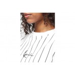 Karl Kani Small Signature Essential Pinstripe Os T-Shirt Γυναικείο