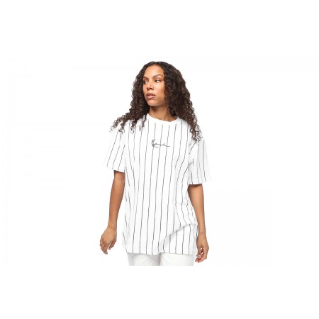 Karl Kani Small Signature Essential Pinstripe Os T-Shirt Γυναικείο 