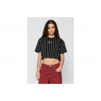 Karl Kani Small Signature Essential Γυναικεία Κοντομάνικη Cropped Μπλούζα