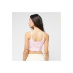 Karl Kani Essential Γυναικείο Αμάνικο Crop Top Ροζ