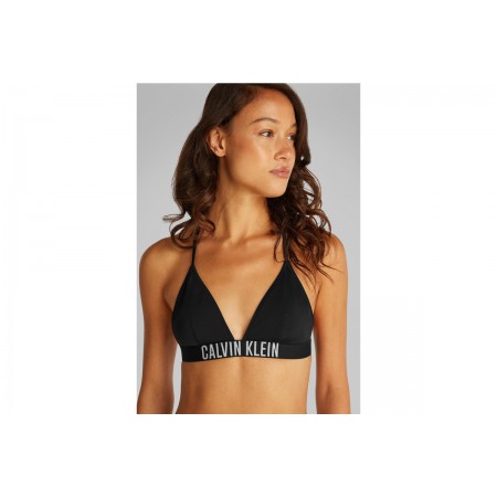Calvin Klein Intense Power Triangle Γυναικείο Μαγιό Bikini Top Μαύρο