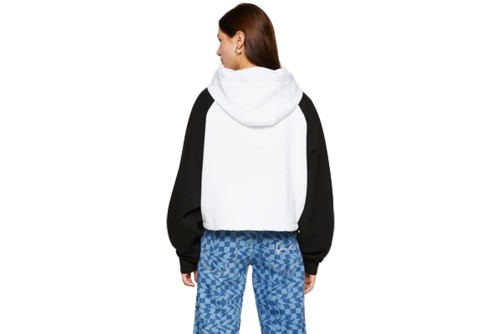 Karl Kani Serif Crop Raglan Hoodie Γυναικείο (KW224-005-1 WHITE)