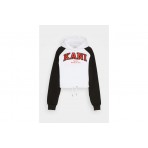 Karl Kani Serif Crop Raglan Hoodie Γυναικείο (KW224-005-1 WHITE)
