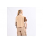 Karl Kani Serif Crop Block Tee T-Shirt Γυναικείο (KW231-033-1 SAND-BROWN)