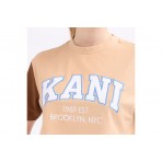 Karl Kani Serif Crop Block Tee T-Shirt Γυναικείο (KW231-033-1 SAND-BROWN)