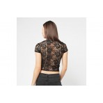 Karl Kani Signature Black Lace Γυναικείο Κοντομάνικο T-Shirt Μαύρο