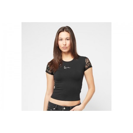 Karl Kani Signature Black Lace T-Shirt Γυναικείο 