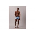 Calvin Klein Graphic Monogram Ανδρικά Εσώρουχα Boxer Μαύρα, Γαλάζια, Λευκά 3 Τεμάχια