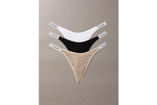 Calvin Klein Icon Logo Dipped Εσώρουχο String 3-Τεμάχια (LV00QD5394 3RN)