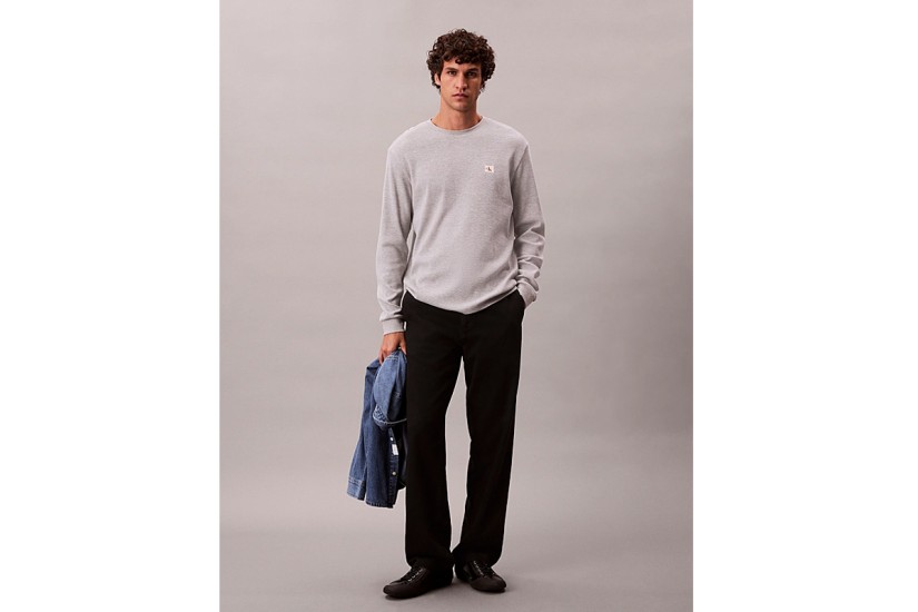 Calvin Klein Ανδρική Μακρυμάνικη Μπλούζα Γκρι