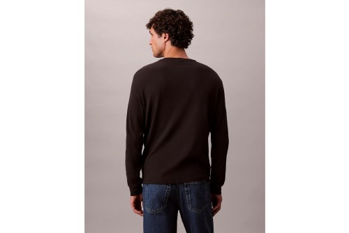 Calvin Klein Waffle Μπλούζα Με Λαιμόκοψη Ανδρική (LV040EM217 UB1)