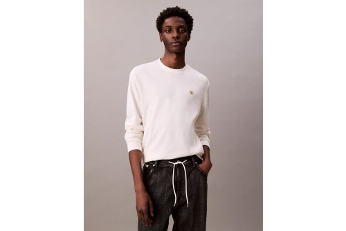 Calvin Klein Waffle Μπλούζα Με Λαιμόκοψη Ανδρική (LV040EM217 YAS)