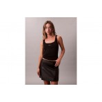 Calvin Klein Slim Ribbed Cotton Μπλούζα Αμάνικη Γυναικεία (LV047A804G UB1)