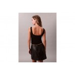 Calvin Klein Slim Ribbed Cotton Μπλούζα Αμάνικη Γυναικεία (LV047A804G UB1)