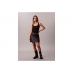 Calvin Klein Slim Ribbed Cotton Μπλούζα Αμάνικη Γυναικεία (LV047A804G UB1)