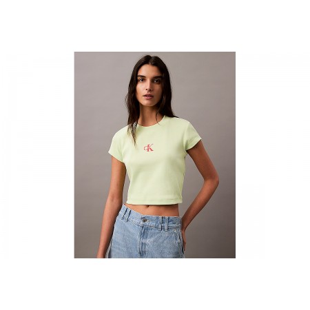 Calvin Klein Crop Top Κοντομάνικο Γυναικείο 