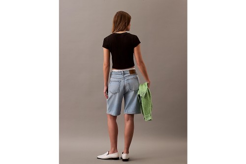 Calvin Klein Monogram Slim Fit Crop Top Κοντομάνικο Γυναικείο (LV047AB802 UB1)
