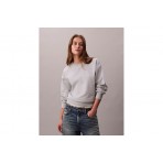 Calvin Klein Monogram Fleece Γυναικεία Μακρυμάνικη Μπλούζα Γκρι