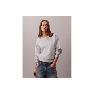 Calvin Klein Monogram Fleece Μπλούζα Με Λαιμόκοψη Γυναικεία (LV047B236G P77)