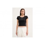 Calvin Klein Cotton Stretch Rib Baby Γυναικείο Κοντομάνικο T-Shirt