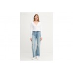 Calvin Klein Ribbed Slim Γυναικεία Βαμβακερή Ζακέτα Λευκή