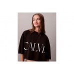 Calvin Klein Graphic Logo Γυναικείο Κοντομάνικο Crop Top Μαύρο