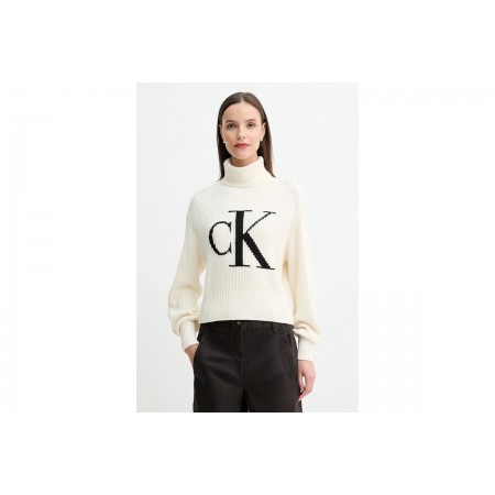 Calvin Klein Γυναικεία Μακρυμάνικη Μπλούζα Λευκή