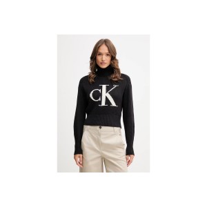 Calvin Klein Contrast Logo Turtleneck Πουλόβερ Γυναικείο (LV047D349G UB1)