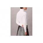 Calvin Klein Soft Chenille Roll Neck Γυναικείο Πουλόβερ Λευκό, Μαύρο