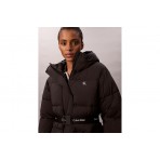 Calvin Klein Logo Belt Hooded Μπουφάν Puffer Γυναικείο (LV047D507G UB1)